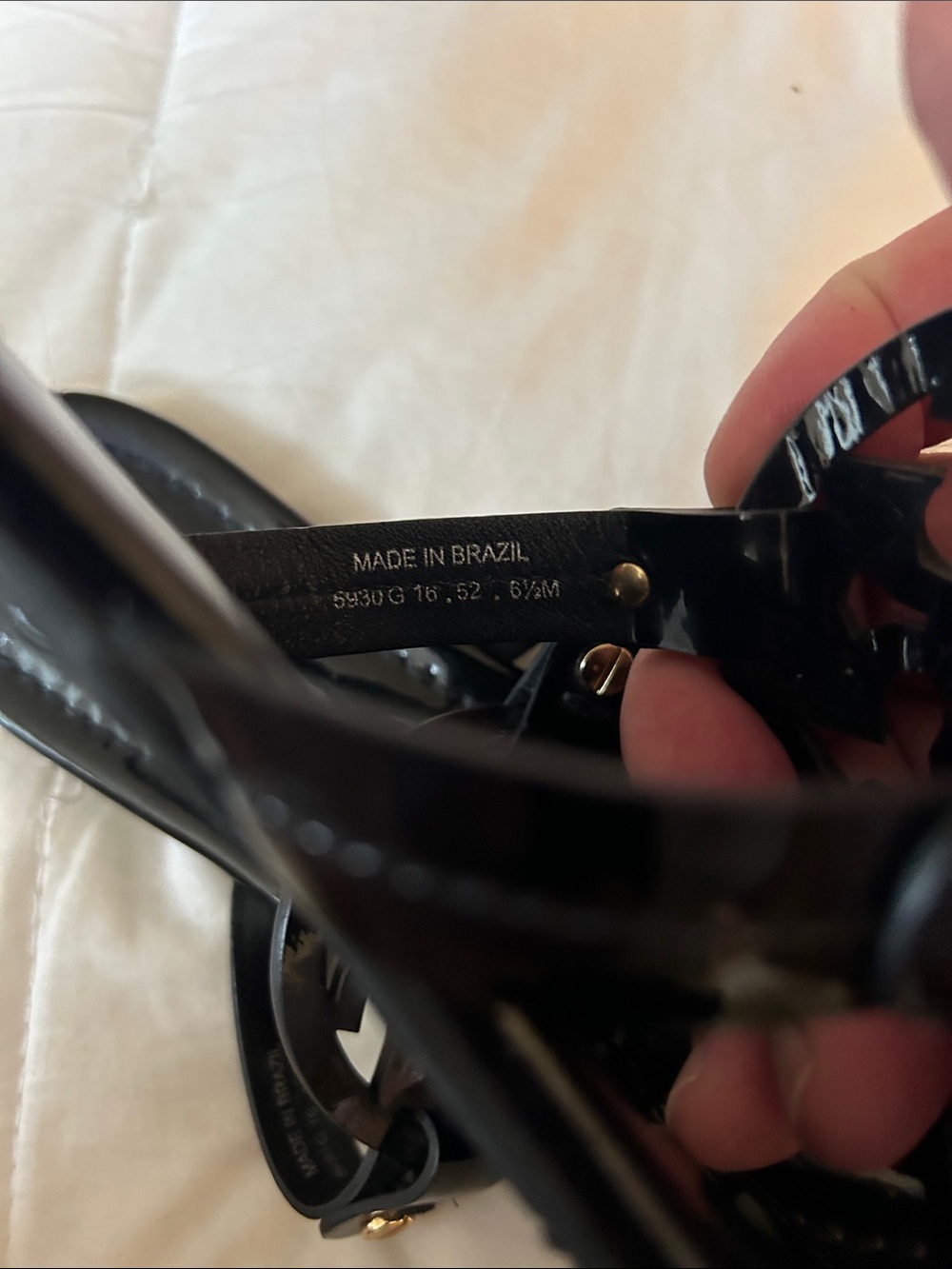 Tory Burch Black Miller Patent Leather Thong Sandals - Picture 6 of 6
